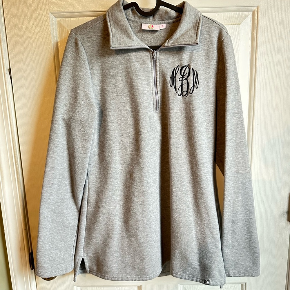 Gray Quarter-Zip Sweatshirt